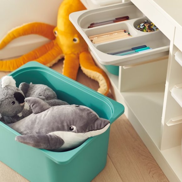 IKEA TROFAST Storage box, turquoise LARGE - Picture 14 of 15